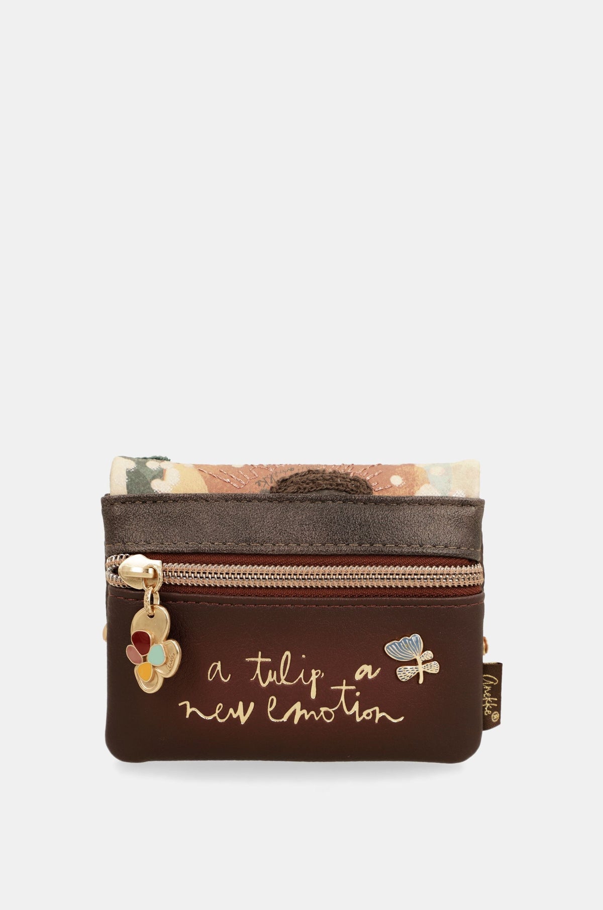 Portamonete con patta Blossom