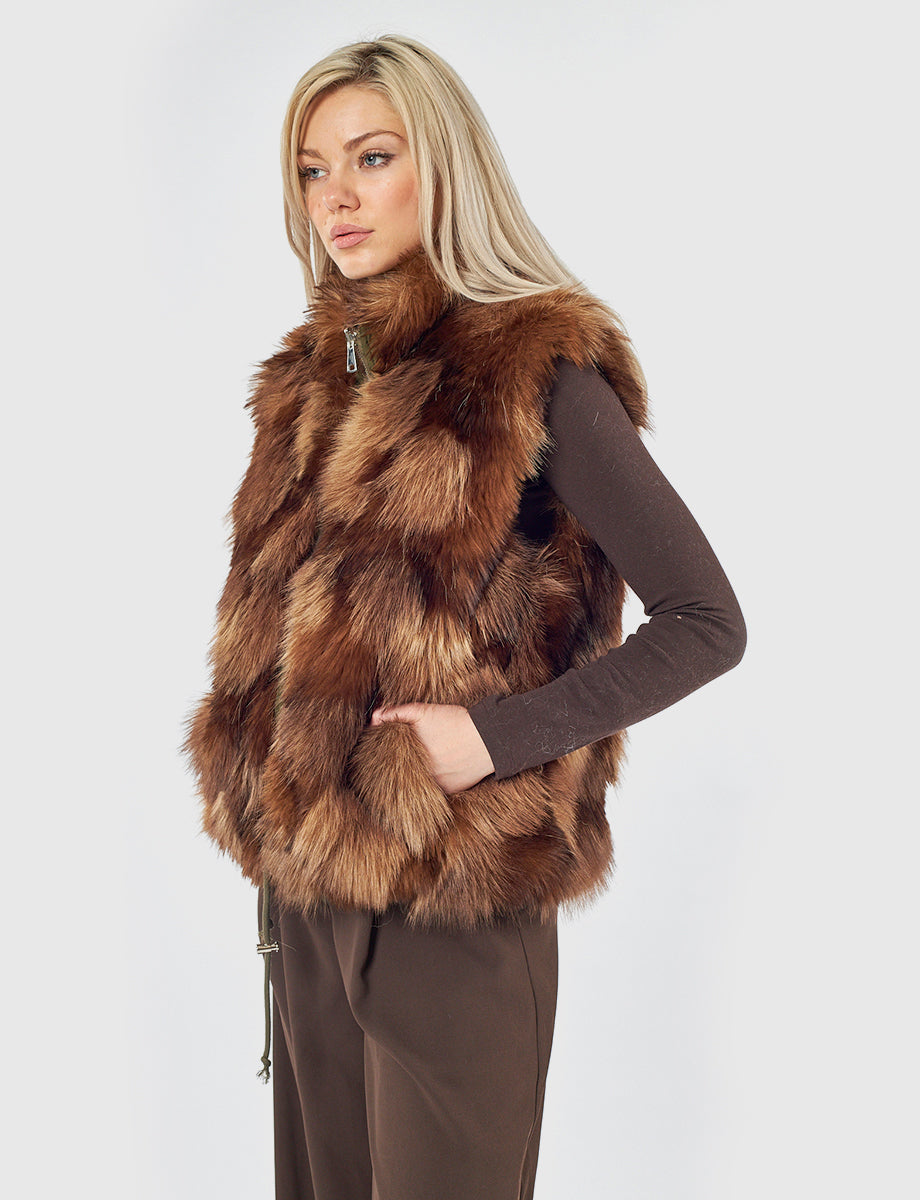 Gilet in pelliccia sintetica