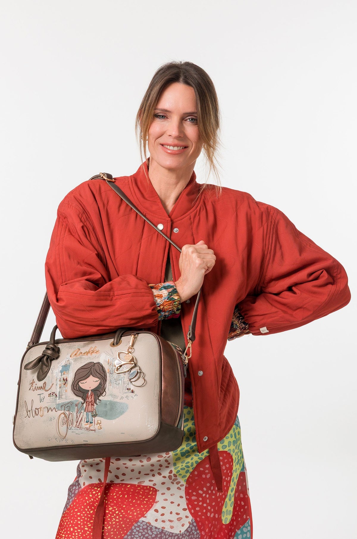 Borsa quadrata con manico corto Tulip
