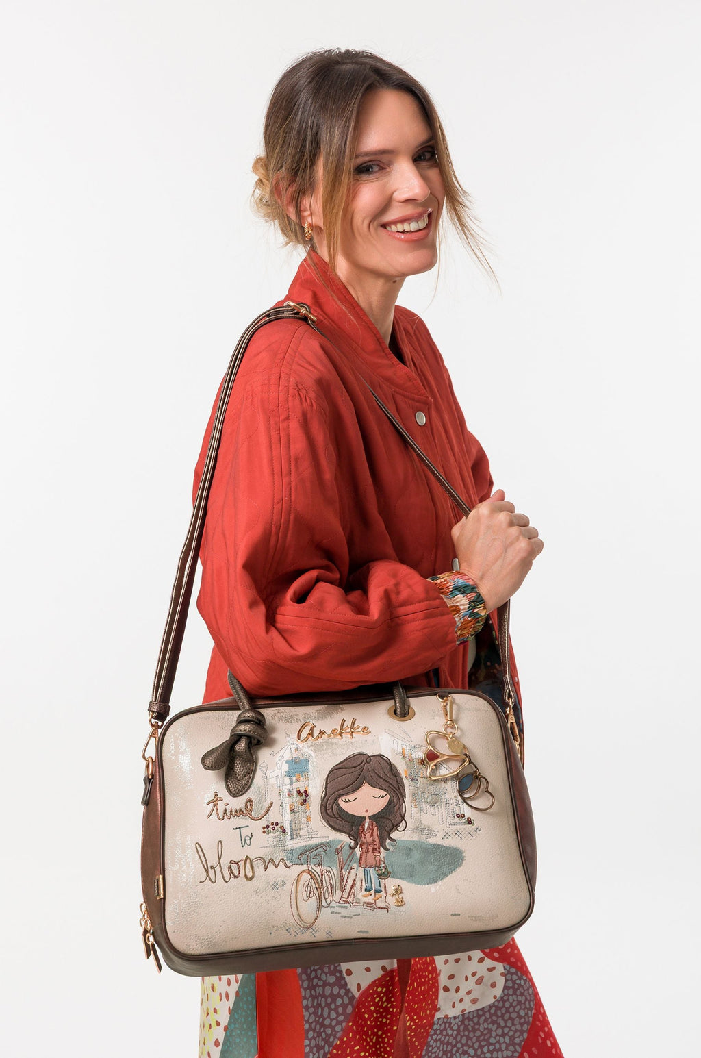 Borsa quadrata con manico corto Tulip